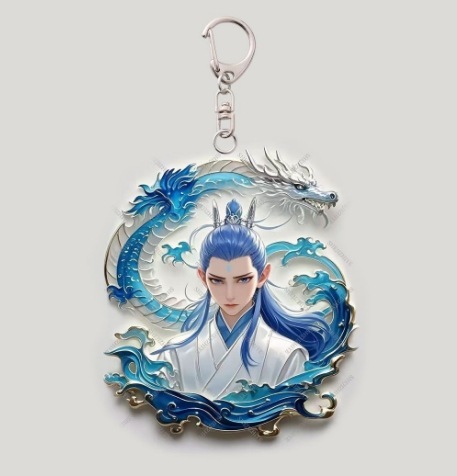 【金属素材在庫あり】ネザの海の悪魔キーホルダー アオピン アオガオ 立体キーホルダー 友達へのプレゼント|undefined