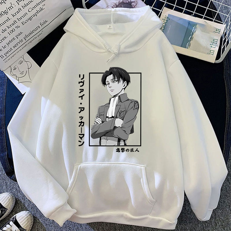 New Fashion Anime Levi Ackerman Printing Hoodies Unisex