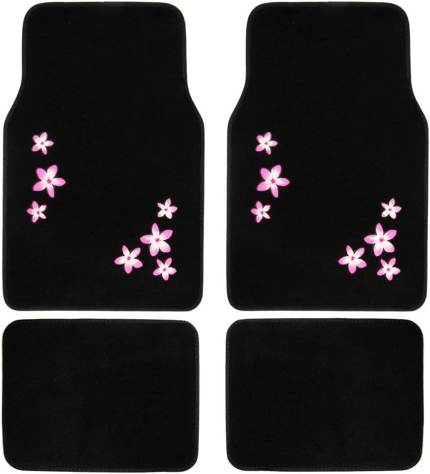 Cross-border Amazon Retro Flower Crystal Velvet Car Mat Easy-care Non-slip Dirt-resistant Comfortable Universal Mat