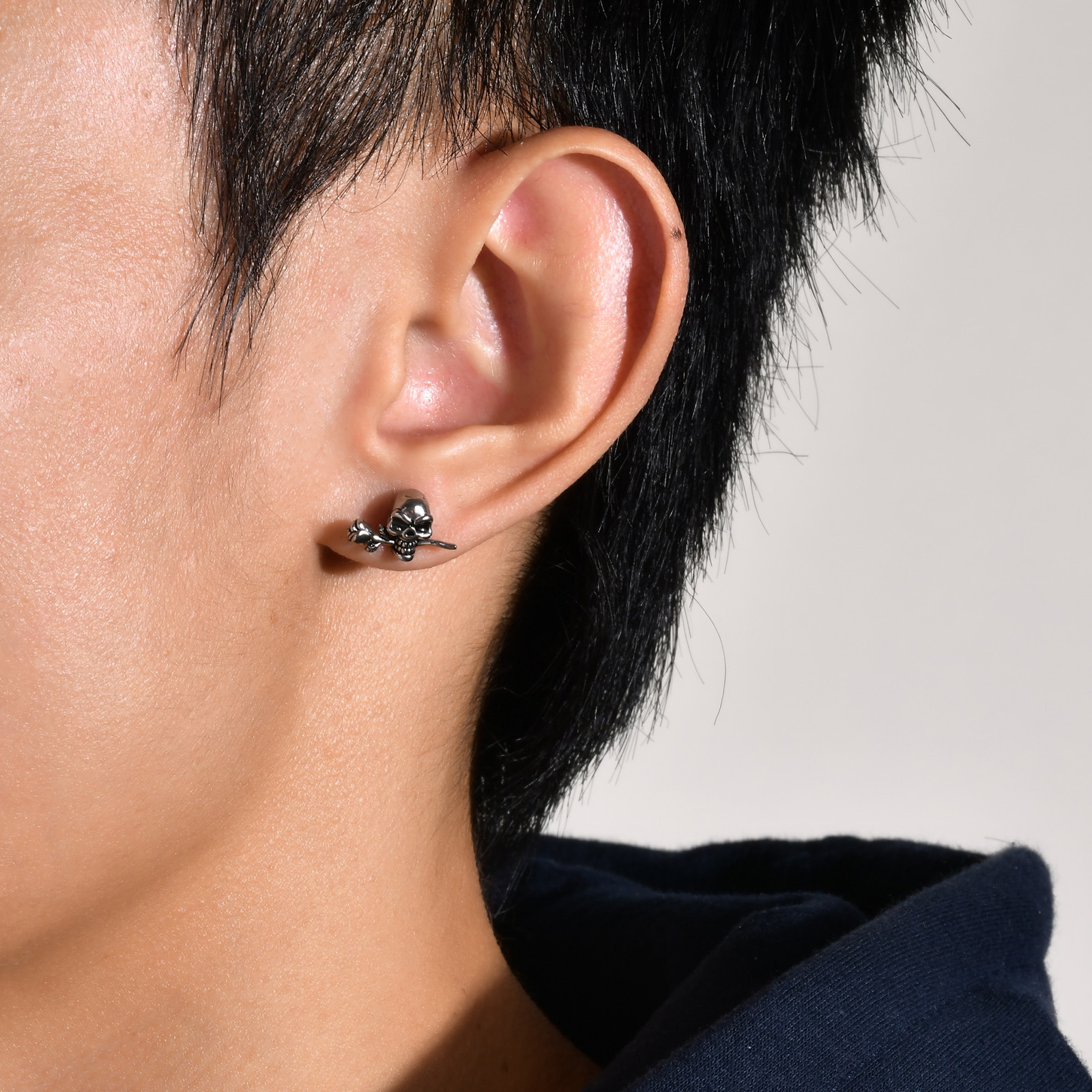 1 Piece Fashion Skull Stainless Steel Ear Studs display picture 2