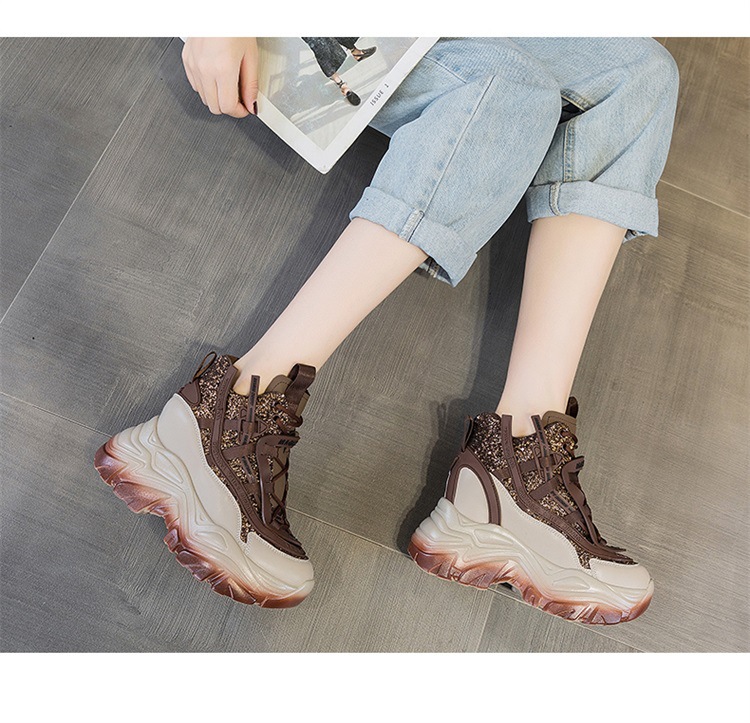 Giày sneaker nữ đế dày độn gót ẩn đính sequin xuân 2026 — M2269-1 Màu cà phê lót nhung, M2269-1 màu đen lót nhung, M2269-1 xanh lục lót nhung, M2269 màu tím một lớp bên trong chi tiết 28