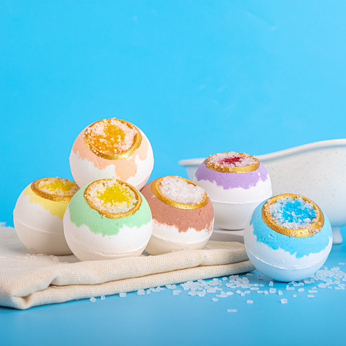 Cross-border bath ball bath sea salt essential oil explosion ball 100g bath salt ball bubble salt bath ball bubble bomb wholesale