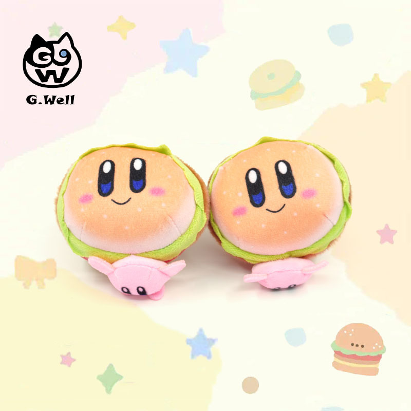 Japanese cute hamburger cartoon star cartoon plush toy doll keychain catch doll machine pendant