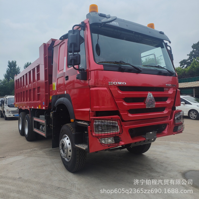 Cross-border export of a brand new China Heavy Duty Truck Howo dump truck with 430 horsepower, 5.6 cubic meters cargo box, 6x4 rear eight-wheel drive