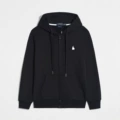 [zipper style] black with white label