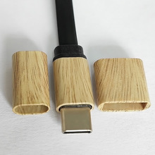 厂家现货 仿木纹手机充电器外壳 USB数据线外壳 一拖三 塑胶壳料