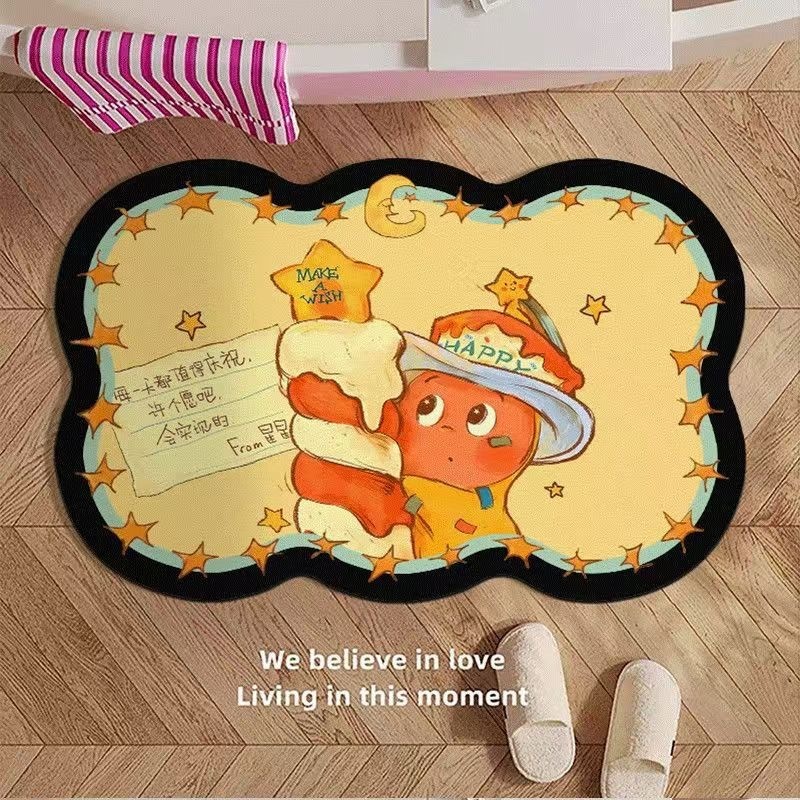 卡通星星人浴室防滑地垫硅藻泥吸水速干脚垫卫生间耐脏易打理地垫|undefined