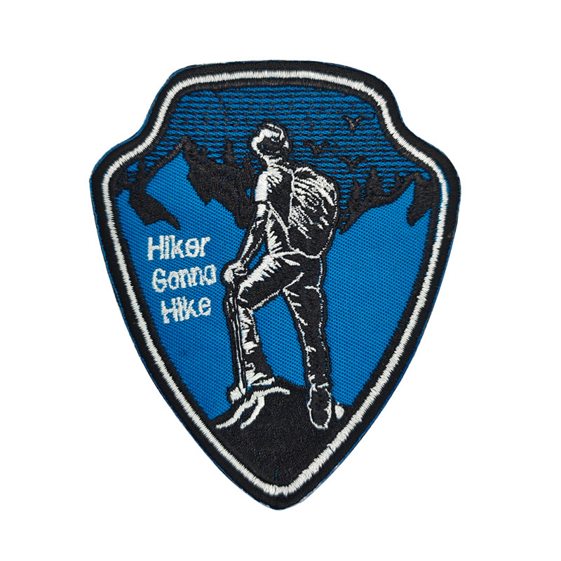 Outdoor Mountaineering Camping Hiking Embroidery Magic Patch Backpack Decorative Cloth Patch Personalized Badge Hiker