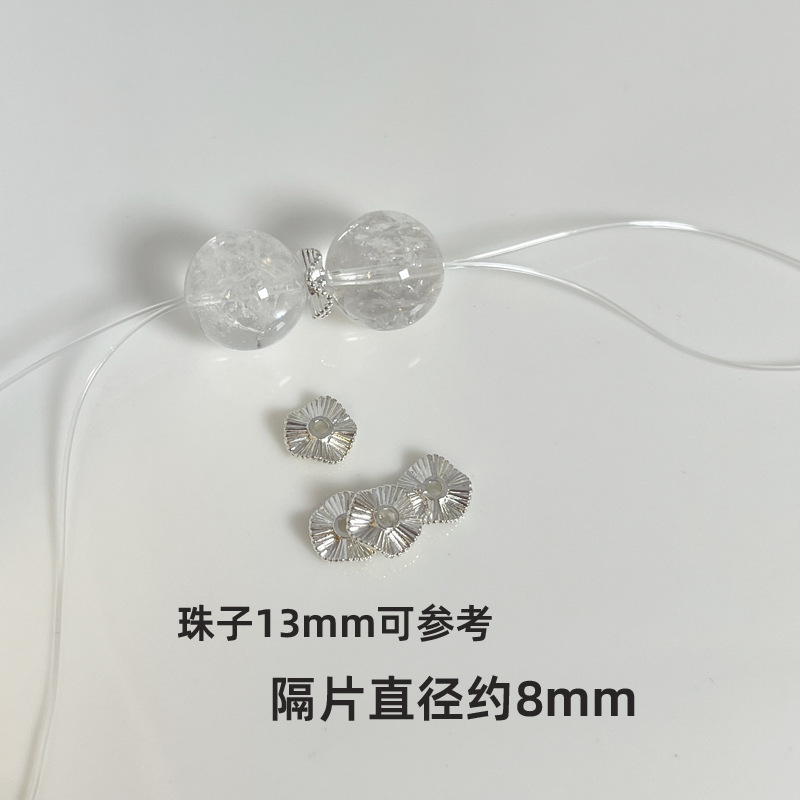 水晶DIY 亮银色控 百搭个性水晶手串隔片隔珠提溜吊坠配件|undefined
