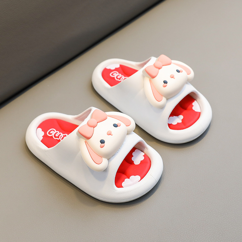 Niños de dibujos animados bebé lindo zapatillas niñas al aire libre casa antideslizante resistente al desgaste suave inferior lindas zapatillas Sandalias