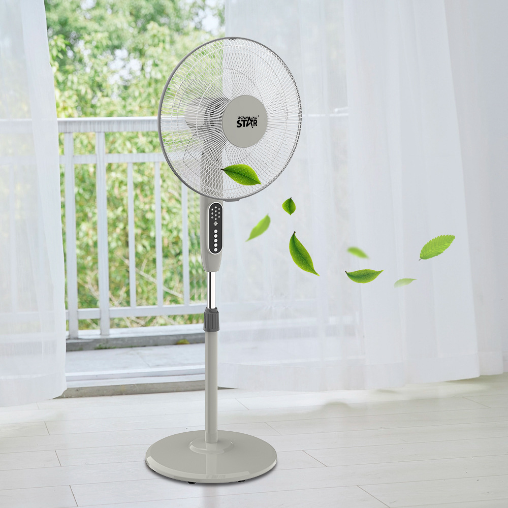 Winningstar transfronteriza Venta caliente estándar europeo británico 16 pulgadas hogar 50W sacudiendo la cabeza ventilador de piso portátil