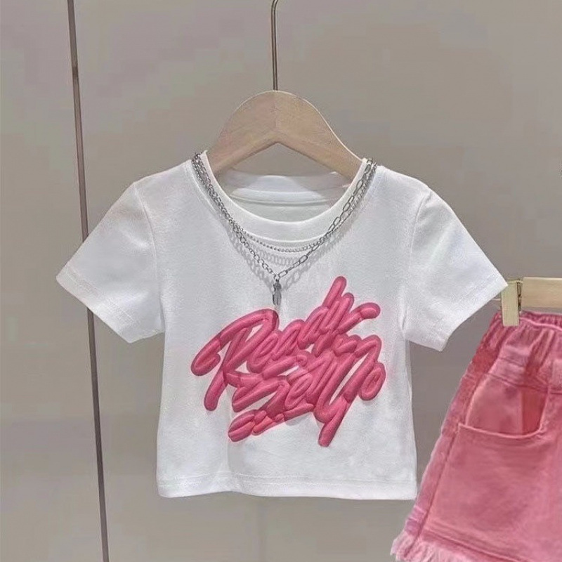 흰색 그래피티 반소매