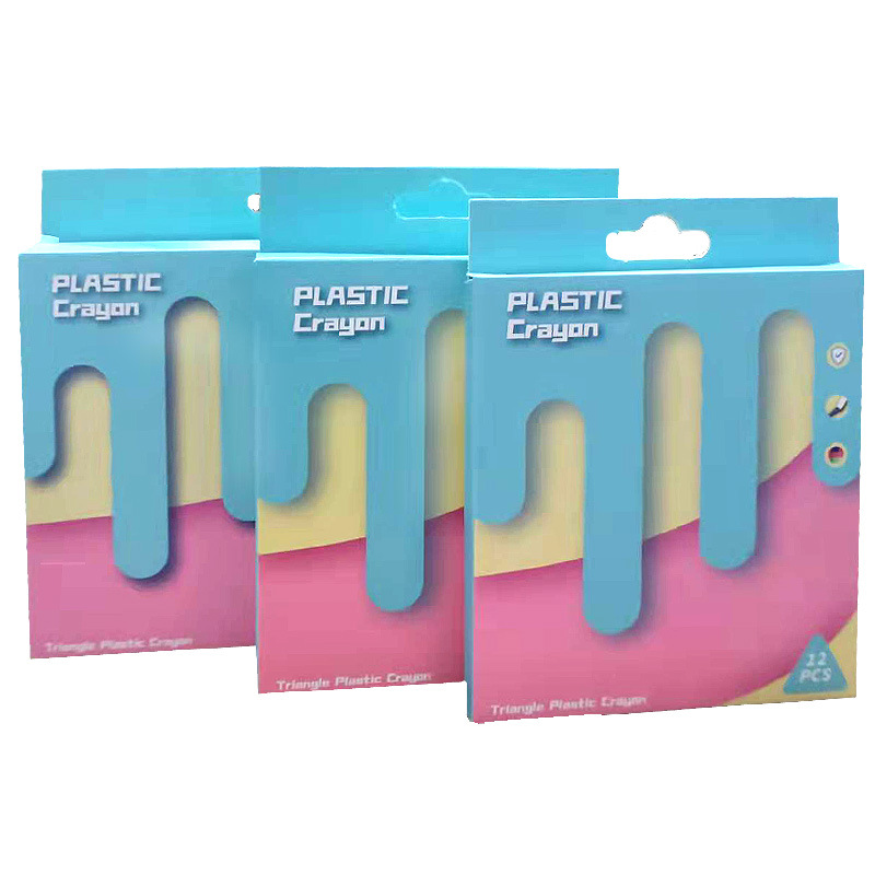 Small Painter Washable Plastic Crayon Dirty Hand Oil Painting Stick 12 Color Crayon Art Painting Children's Brush