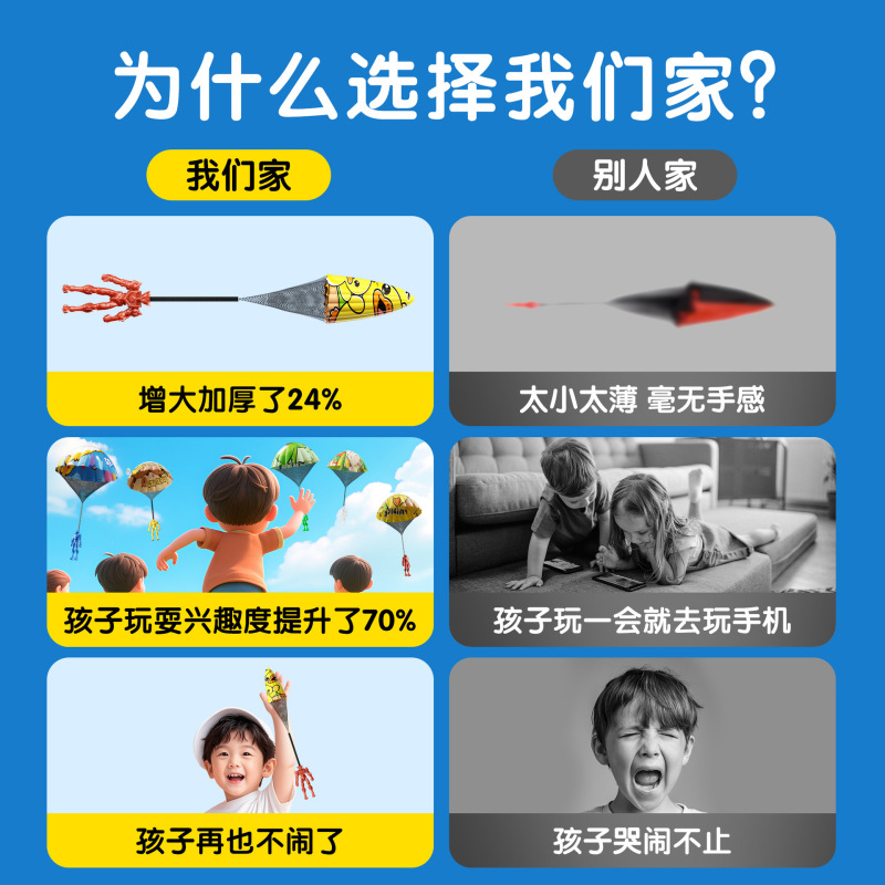 跨境爆款儿童三代手抛降落伞士兵降落伞户外玩具亚马逊热卖玩具|undefined