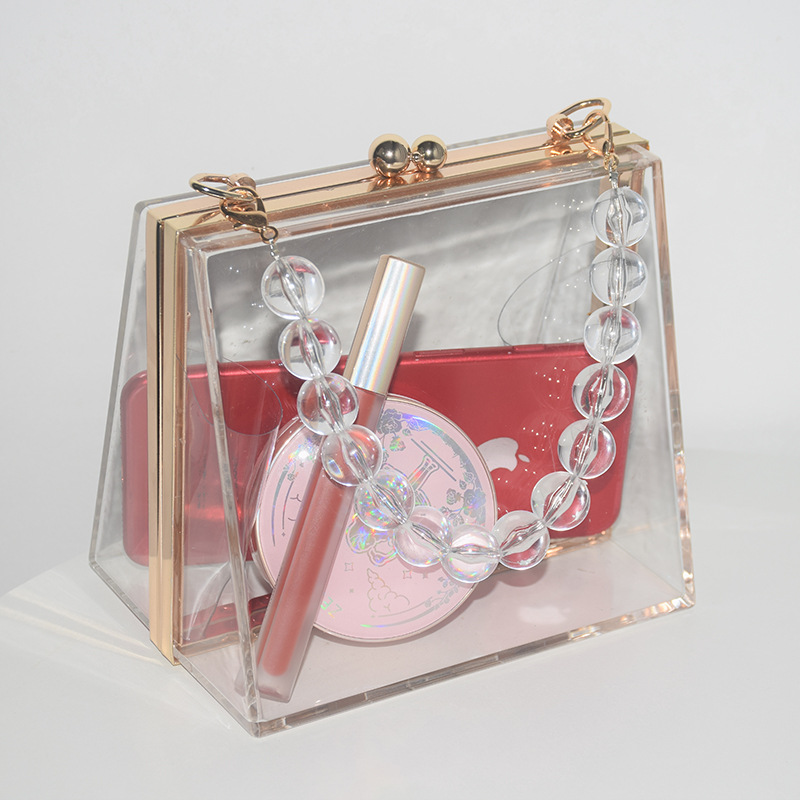 469g Weight Lock clasp Closure Type Top Handle Strap Type Evening Bag Bags Type Holiday, Party Occasion Acrylic Material Solid Color Pattern All Seasons Season Women's Gender Vintage Style Style Square Shape Small Size Women's Small Arylic Solid Color Vintage Style Square Lock Clasp Evening Bag 28