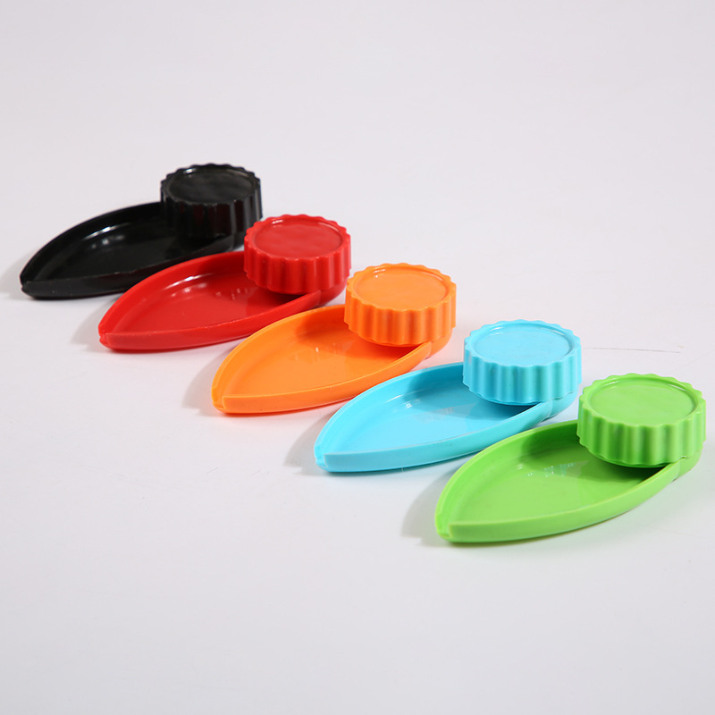 Molinillo de humo multicolor en forma de barco Molinillo de plástico Embudo con bandeja Molinillo de humo degradable y logotipo impreso