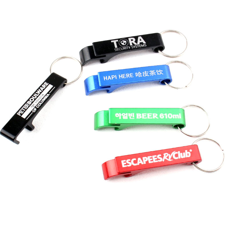 Abridor de botellas creativo de aleación de aluminio, abridor de cerveza colorido, abridor de tapas de latas, llavero multifuncional, regalo, llavero