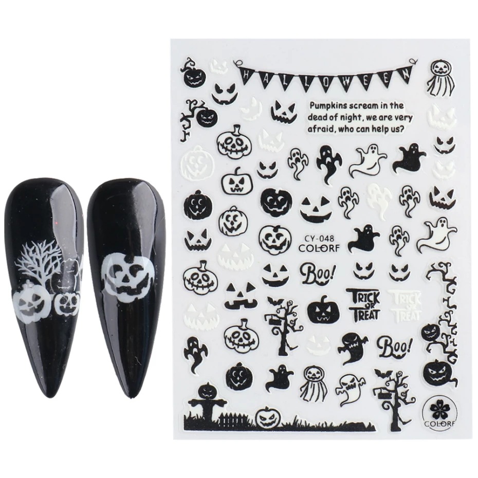 Halloween Mode Motif Halloween Synthétiques Ongles Correctifs 1 Jeu display picture 3