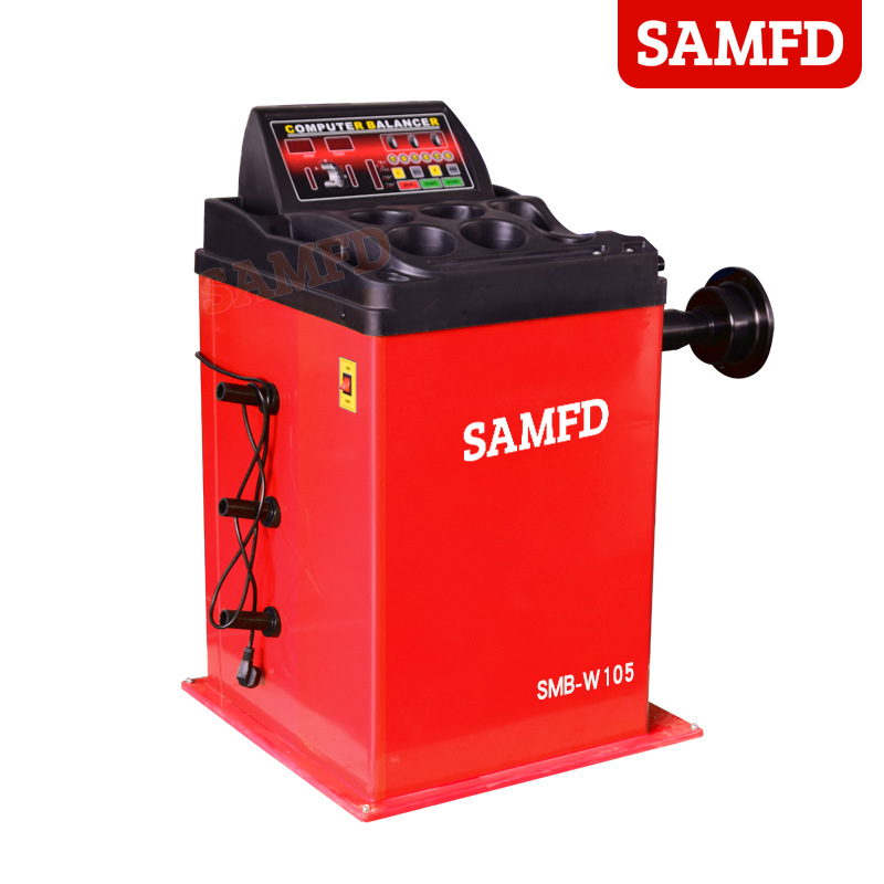 Motor de equilibrio dinámico de neumáticos SAMFD Reparación de equipos de mantenimiento de automóviles Balanceador automático láser infrarrojo Cubierta protectora de regla de tracción