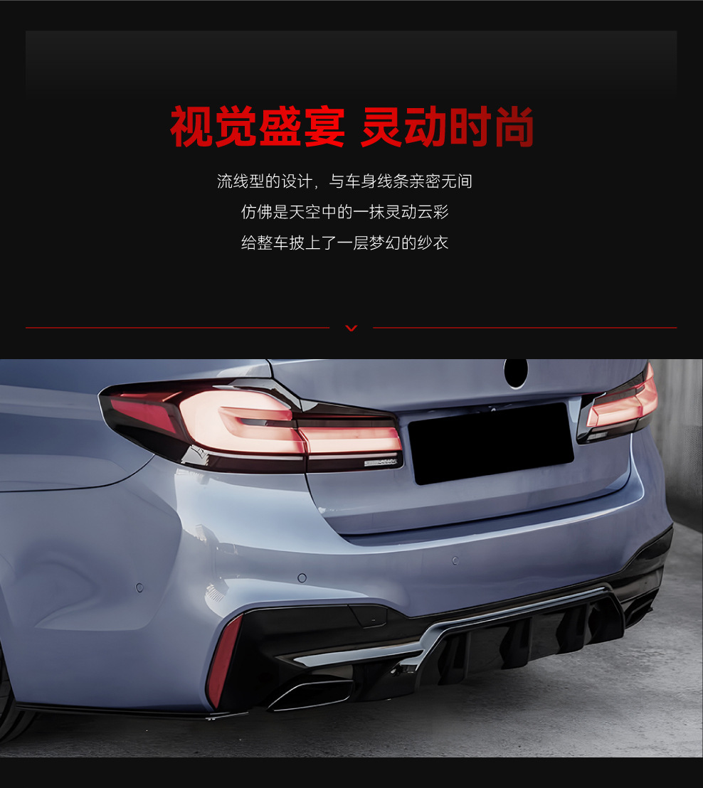 Suitable for 2018-2023 Bmw 5 Series G30 G31 m Sport M5 Rear Lip Rear Lip Spoiler Modification Parts