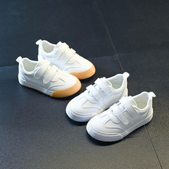 2024 Spring and Autumn New White Sneakers for Boys and Toddlers, Trendy Brand Shoes, Baby Learning to Walk Shoes, Casual Children's Shoes, Kids' Board Shoes