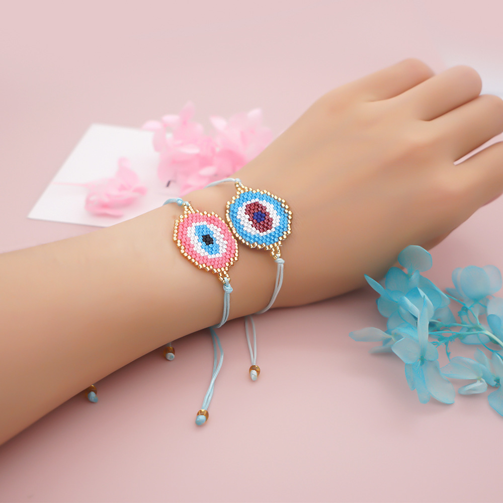 Nihaojewelry wholesale accessories ethnic style Miyuki beads woven blue eyes braceletpicture15