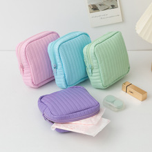 糖果色皮质大容量袋口红数据线耳机包包零钱包化妆包卫生棉收纳包