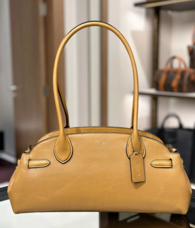 2025新款Empire Carryall 34高级质感油蜡皮法棍腋下包单肩手提包|undefined