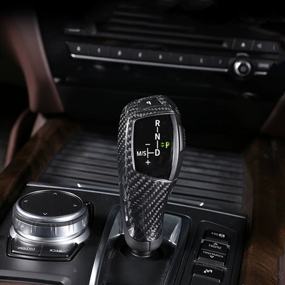 Sürətlər qutusu və əl tormozu başlıqları — Suitable for Bmw 1 Series 3 - right-hand-drive-steering-wheel-model-carbon-fiber-pattern