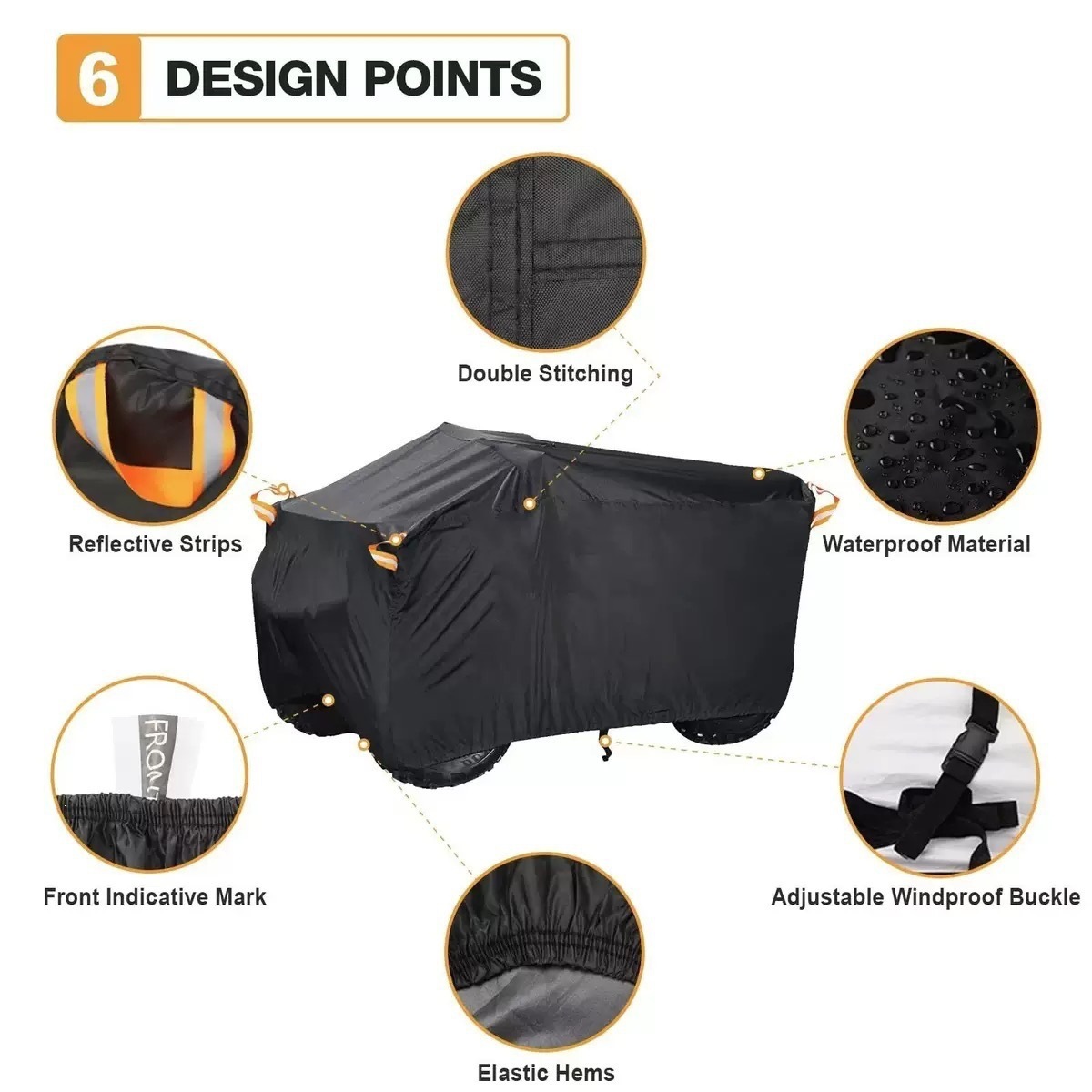 Outdoor sun protection cover ATV Cover, beach bike cover, all-terrain vehicle cover, Oxford cloth sun protection car cover