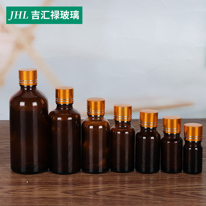 厂家批发棕色玻璃避光精油瓶喷雾瓶化妆品分装瓶胶头滴管瓶