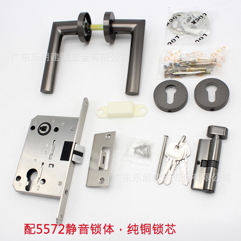 Fabricante mayorista cerradura de puerta interior de aleación de zinc cerradura de puerta de habitación cerradura de cerradura de cobre cerradura silenciosa universal