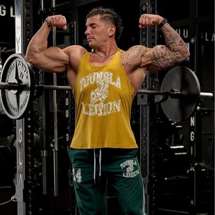 Cross-Border Export American Fashion Brand Youngla Muscle Fitness Racer Vest Men's Jogger Fitness Vest