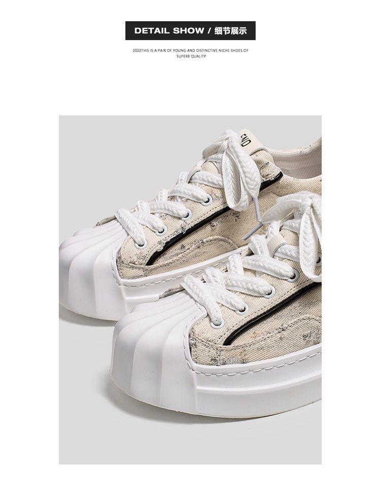 ShoeGlobe Canvas Herren-Sneaker 2025 mit neuer Shell-Toe-Zehenkappe – Sportschuhe für Jugendliche, rutschfest, trendig, für den Winter, Freizeit und Freizeit._voghion.com