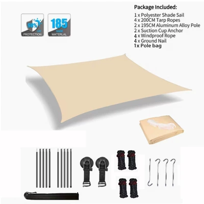 Avtomobil yan çətirləri: side sunshade, off-road rainproof and - beige-2x2m
