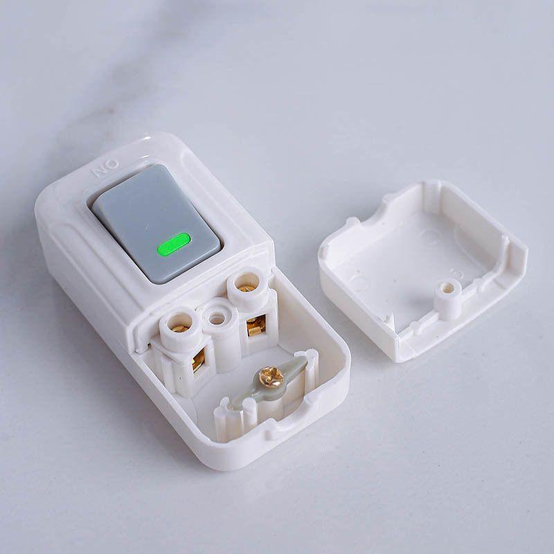 信达泰818船型开关小翘板按钮接线开关白色手捏床头小电器