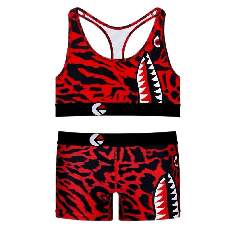 Ethika Trendy Brand Cross-Border Digital Tank Top and Shorts Two-Piece Set Fitness Printed Yoga Suit for Women Hot Girl Summer