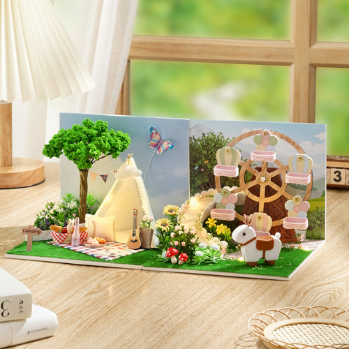 Zhiquwu diy cabin my small scene miniature 3d three-dimensional building model combination house creative gift