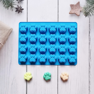 24 Consecutive Cat Paw 659 Chocolate Cookie Silicone Mold Candy Pudding Dessert Mold Cake Baking Utensils