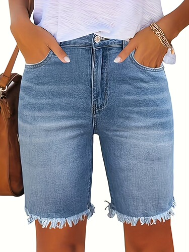 European and American Retro Streetwear High-Waisted Stretchy Hip-Lifting & Tummy-Slimming Trendy Cropped Jeans with Raw Hem and Irregular Design for Women