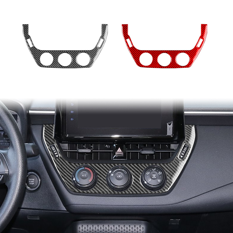 Suitable for Toyota 19-23 Corolla Carbon Fiber Interior Modification Parts Air Conditioning Panel Decorative Stickers Car Accessories Suitable for Toyota 19-23 Corolla Carbon Fiber Interior Modification Parts Air Conditioning Panel Decorative Stickers Car Accessories