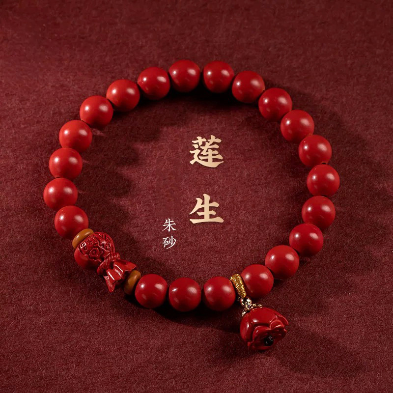 帝王砂硃砂手鍊錢袋手串低含量硃砂紅砂手鍊紅砂手鍊福袋蓮蓬禮物