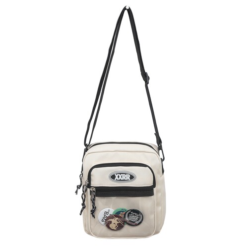 Simple couple shoulder bag, trendy brand, large capacity student mobile phone bag, Korean style casual crossbody bag, Hong Kong style transparent bag