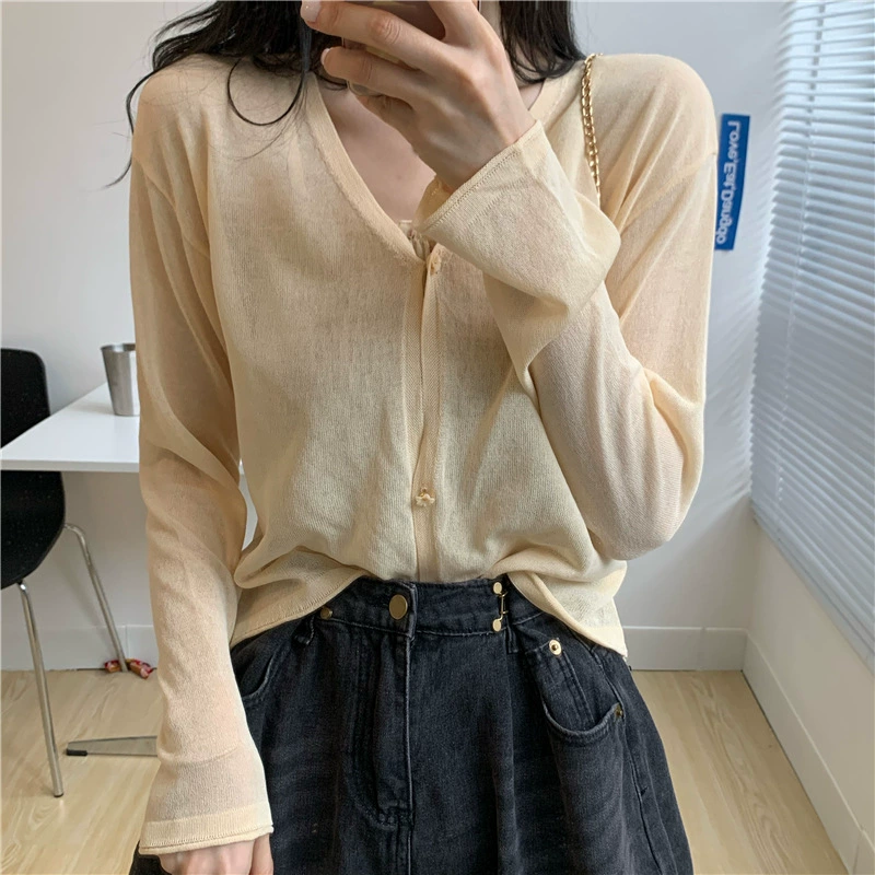 Женский летний кардиган, короткий легкий трикотаж, защита от солнца, один размер