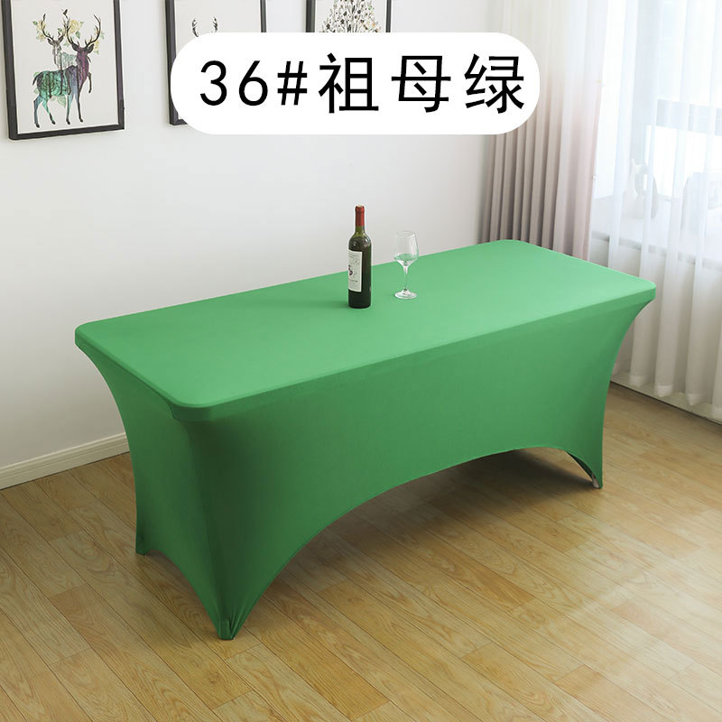 Cubierta de mesa elástica americana 4FT6FT para actividades de boda al aire libre Cubierta de mesa de cóctel de comercio exterior blanca y negra elástica rectangular