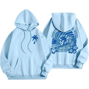 Foreign trade cross-border Amazon women's sweater letter printing shoulder sleeve hoodie sweater manufacturers in stock XS-5XL