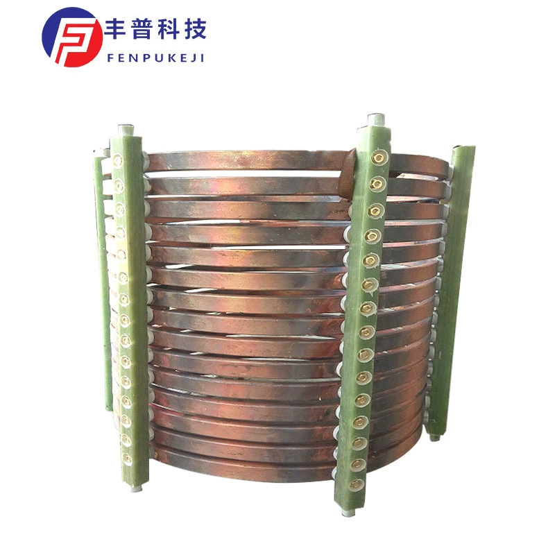 Индукционная катушка среднечастотной печи Датчик среднечастотной электрической печи Нагревательная катушка медной трубки Индукционные принадлежности для среднечастотной печи