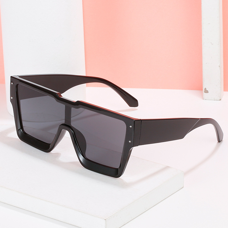 Nuevo burro casa de una sola pieza marco grande protección ocular gafas de sol macaron color transfronterizo Comercio exterior gafas de sol suministro directo de fábrica ins