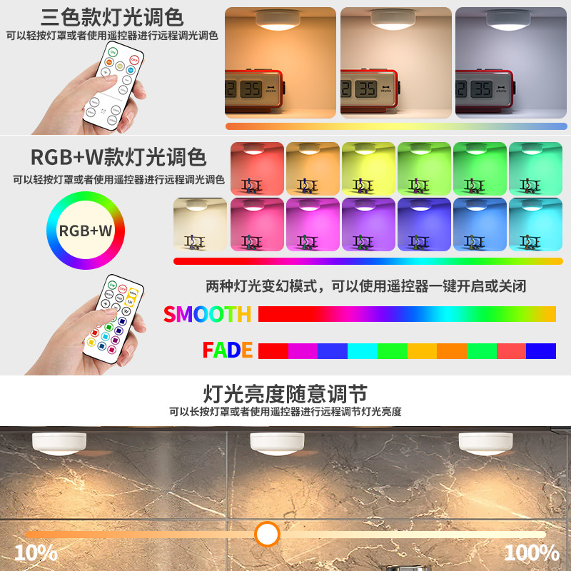 13 색 원격 제어 아이스 하키 라이트 아마존 크리에이티브 디밍 팻 라이트 RGB 적외선 컬러 원격 제어 캐비닛 라이트