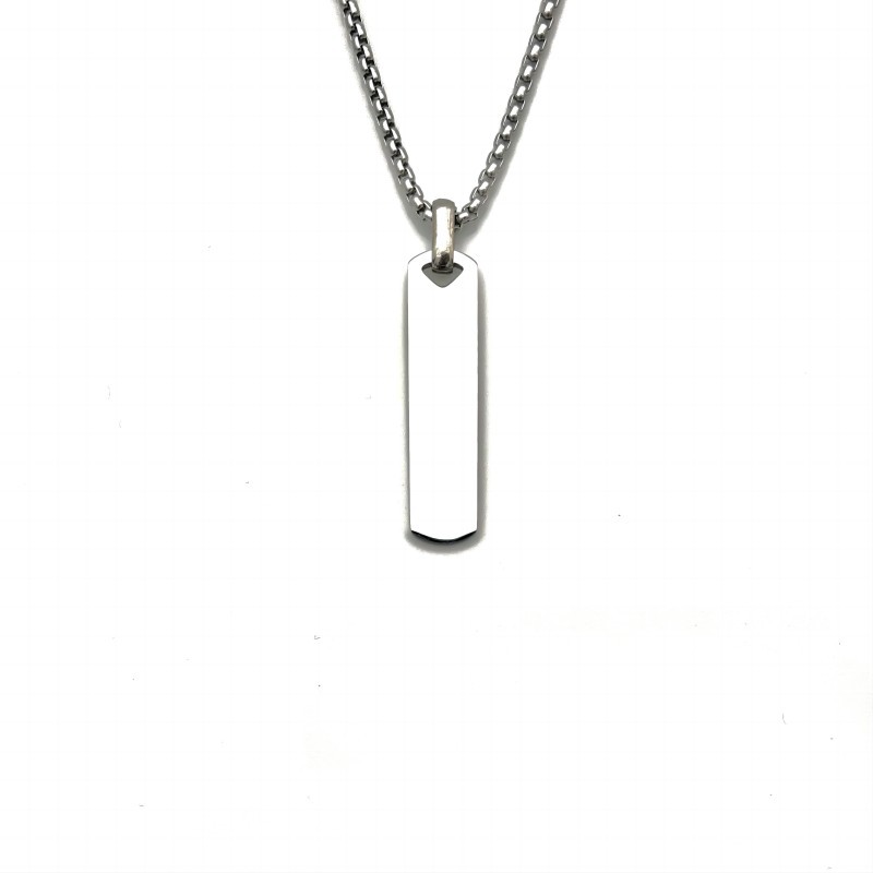 Casual, Daily, Street Occasion Simple Style Solid Color Rectangle Titanium Steel Unisex Pendant Necklace Men Pendant Necklaces